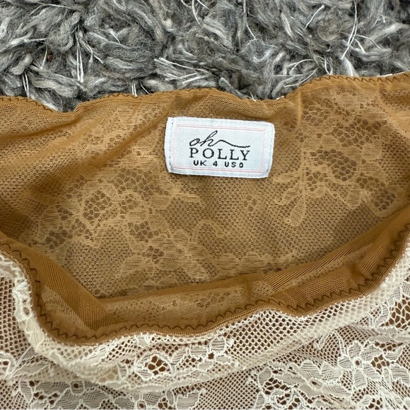 Oh Polly Ingrid Lace Long Sleeve Maxi Dress in Ivory, Size US 0 - Picture 5 of 7